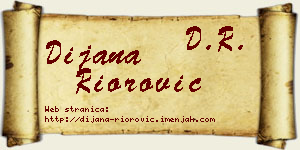 Dijana Riorović vizit kartica